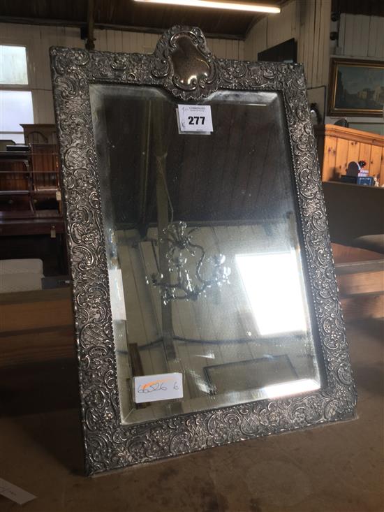 Silver toilet mirror